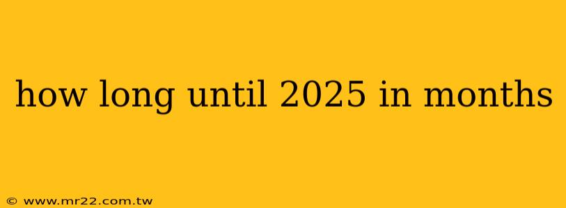 how long until 2025 in months