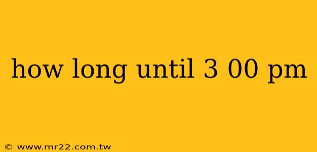 how long until 3 00 pm