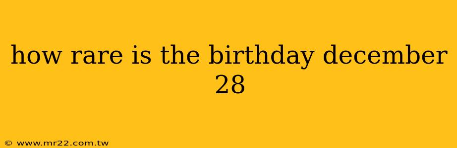 how rare is the birthday december 28