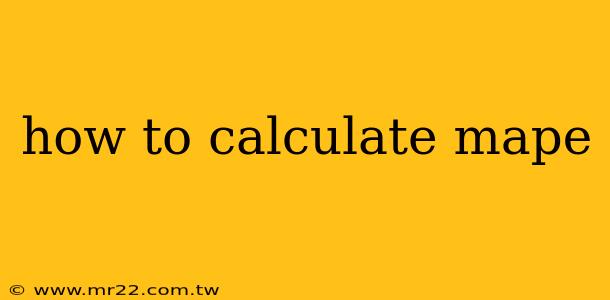 how to calculate mape