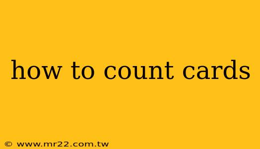 how to count cards