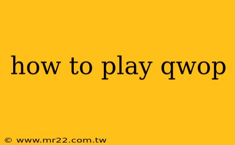 how to play qwop