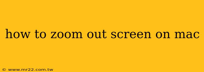 how to zoom out screen on mac
