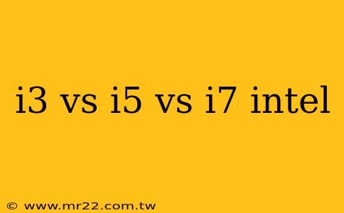 i3 vs i5 vs i7 intel