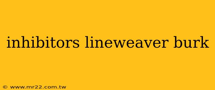 inhibitors lineweaver burk
