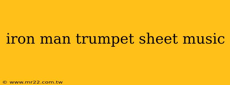 iron man trumpet sheet music