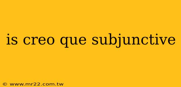 is creo que subjunctive