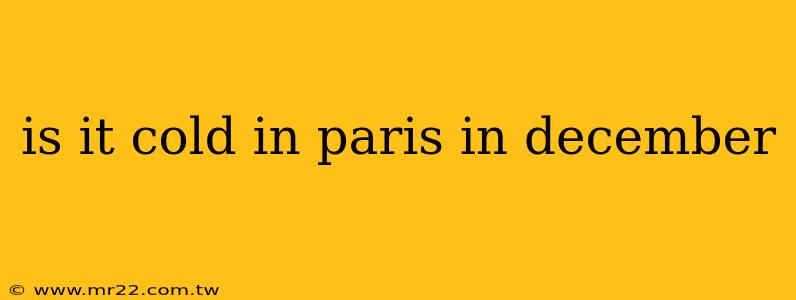is it cold in paris in december
