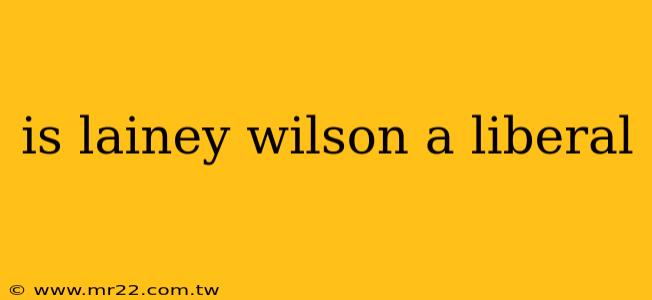 is lainey wilson a liberal
