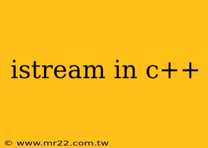 istream in c++