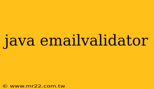 java emailvalidator
