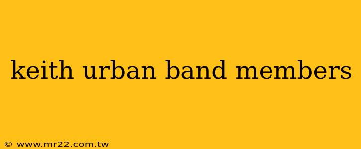 keith urban band members