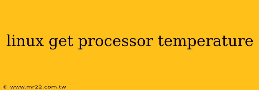 linux get processor temperature