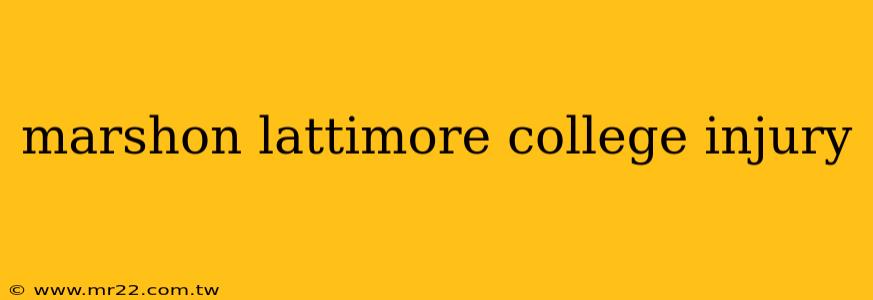 marshon lattimore college injury