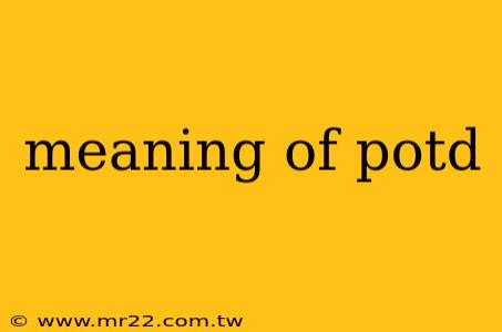 meaning of potd