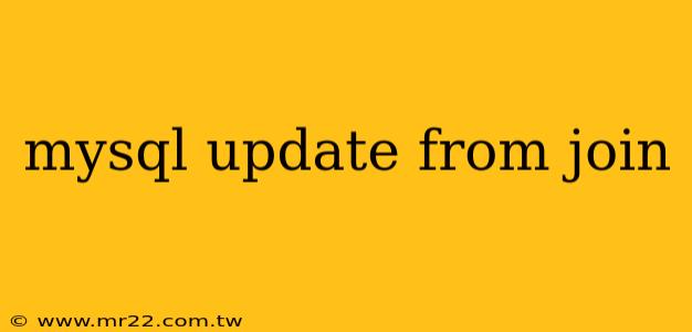 mysql update from join