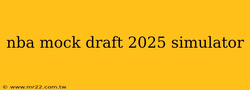 nba mock draft 2025 simulator
