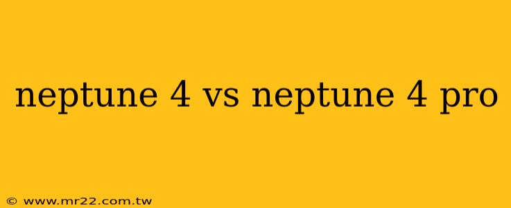 neptune 4 vs neptune 4 pro
