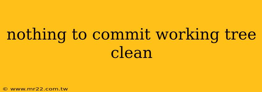 nothing to commit working tree clean