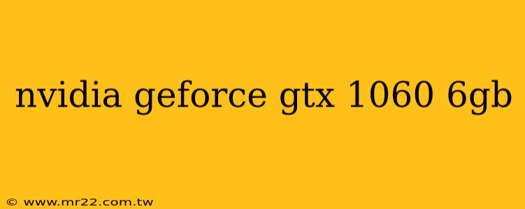nvidia geforce gtx 1060 6gb
