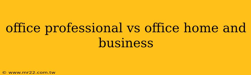 office professional vs office home and business