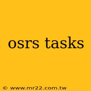 osrs tasks