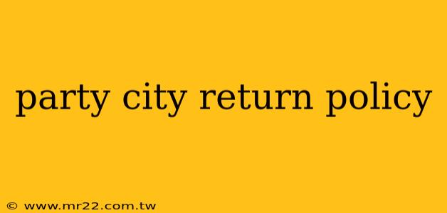 party city return policy