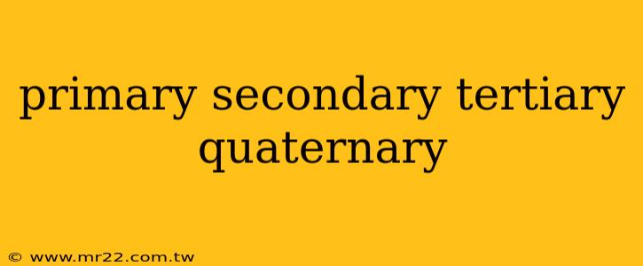 primary secondary tertiary quaternary