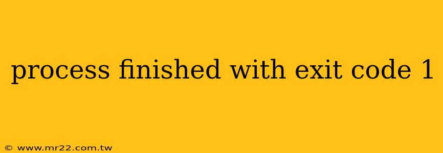 process finished with exit code 1