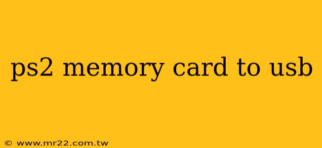 ps2 memory card to usb