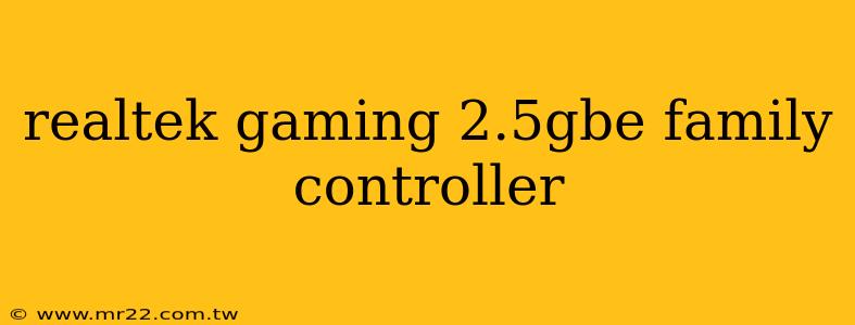 realtek gaming 2.5gbe family controller