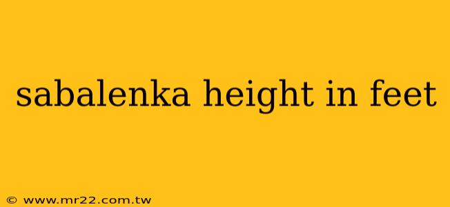 sabalenka height in feet