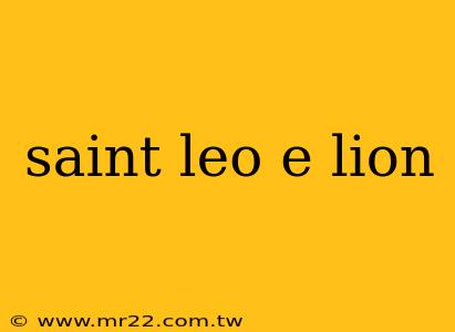 saint leo e lion