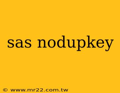 sas nodupkey
