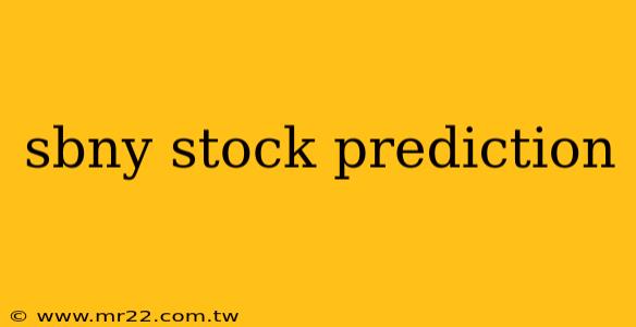 sbny stock prediction