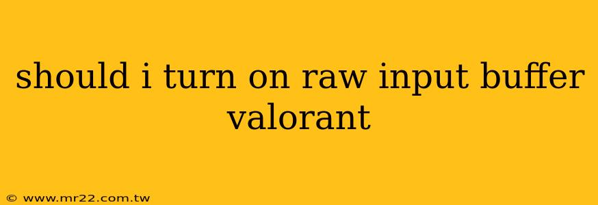 should i turn on raw input buffer valorant