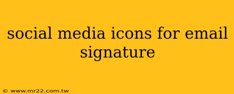 social media icons for email signature