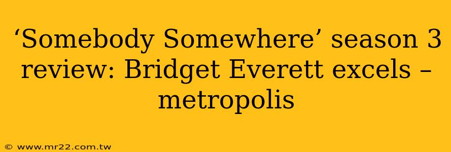 ‘Somebody Somewhere’ season 3 review: Bridget Everett excels – metropolis