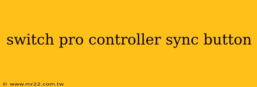 switch pro controller sync button