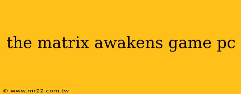 the matrix awakens game pc