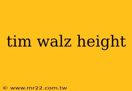 tim walz height