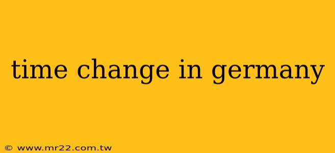 time change in germany