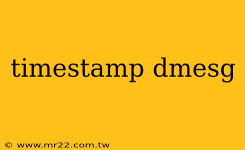 timestamp dmesg