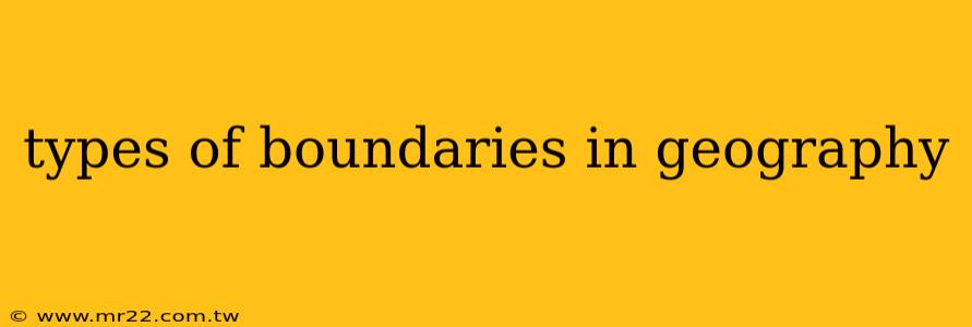 types of boundaries in geography