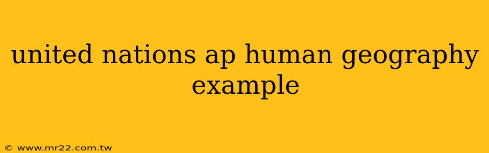united nations ap human geography example
