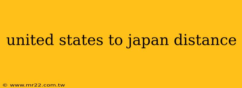 united states to japan distance