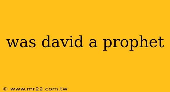 was david a prophet