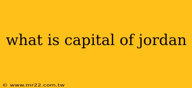 what is capital of jordan