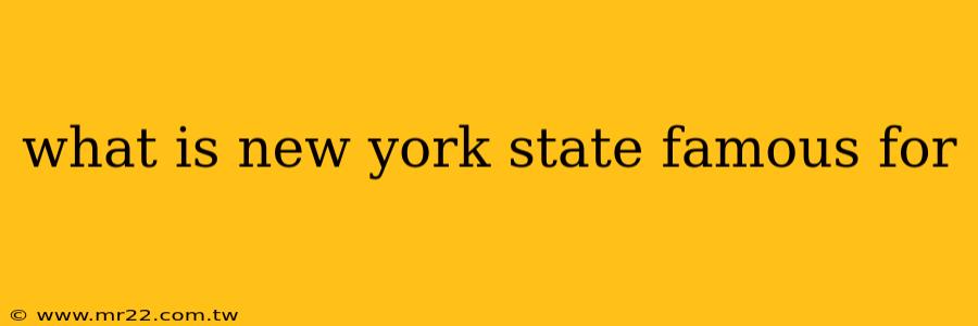 what is new york state famous for