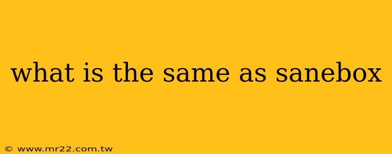 what is the same as sanebox